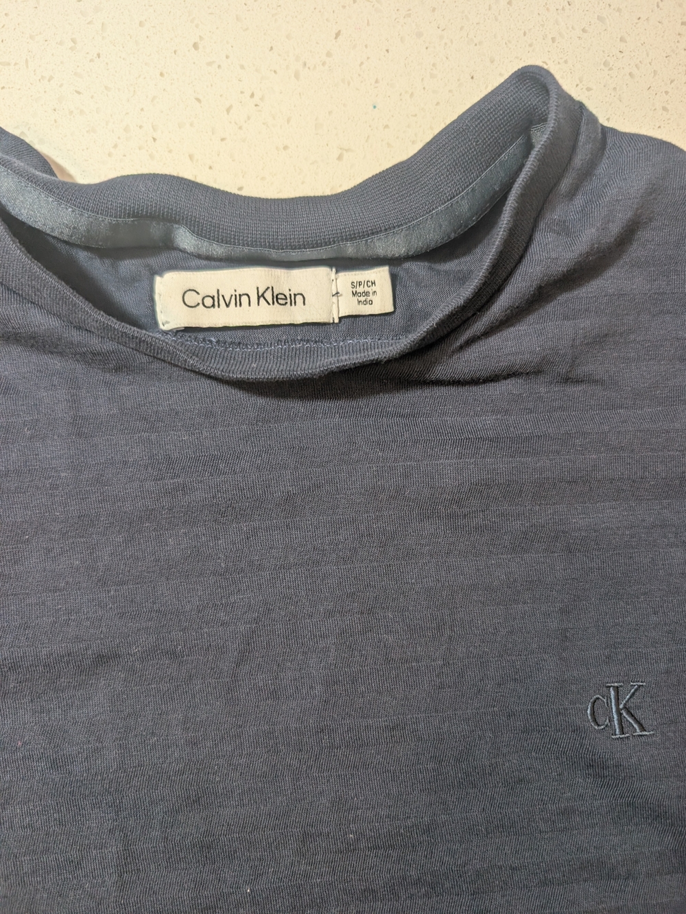 Calvin Klein Men’s Slate Blue Short-Sleeve Crewneck Tee